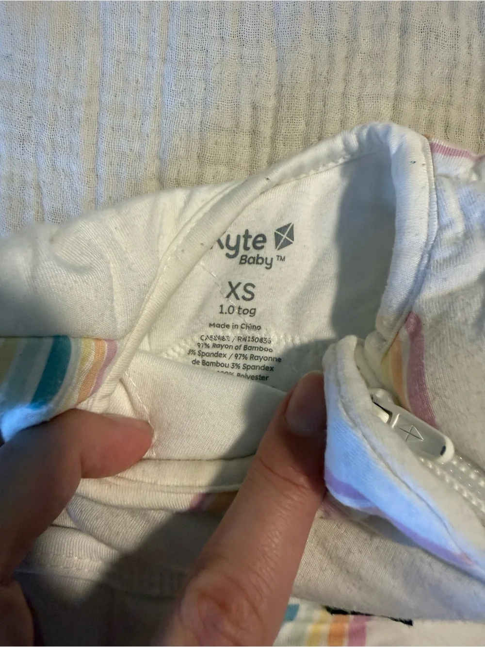 Kyte Baby Sleep Bag + Swaddle Attachment – XS | 1.0 TOG | Rainbow Print